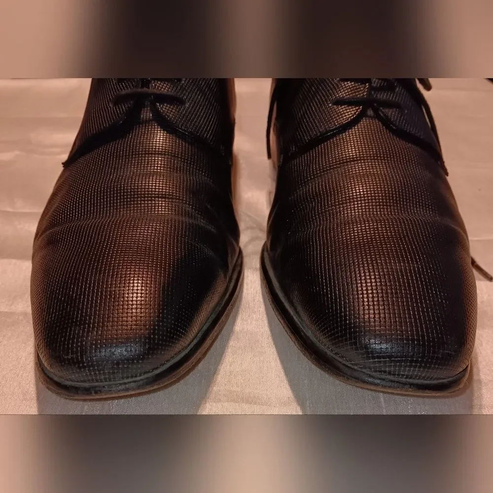 Hugo Boss Textured Leather Oxford Men's Size 10